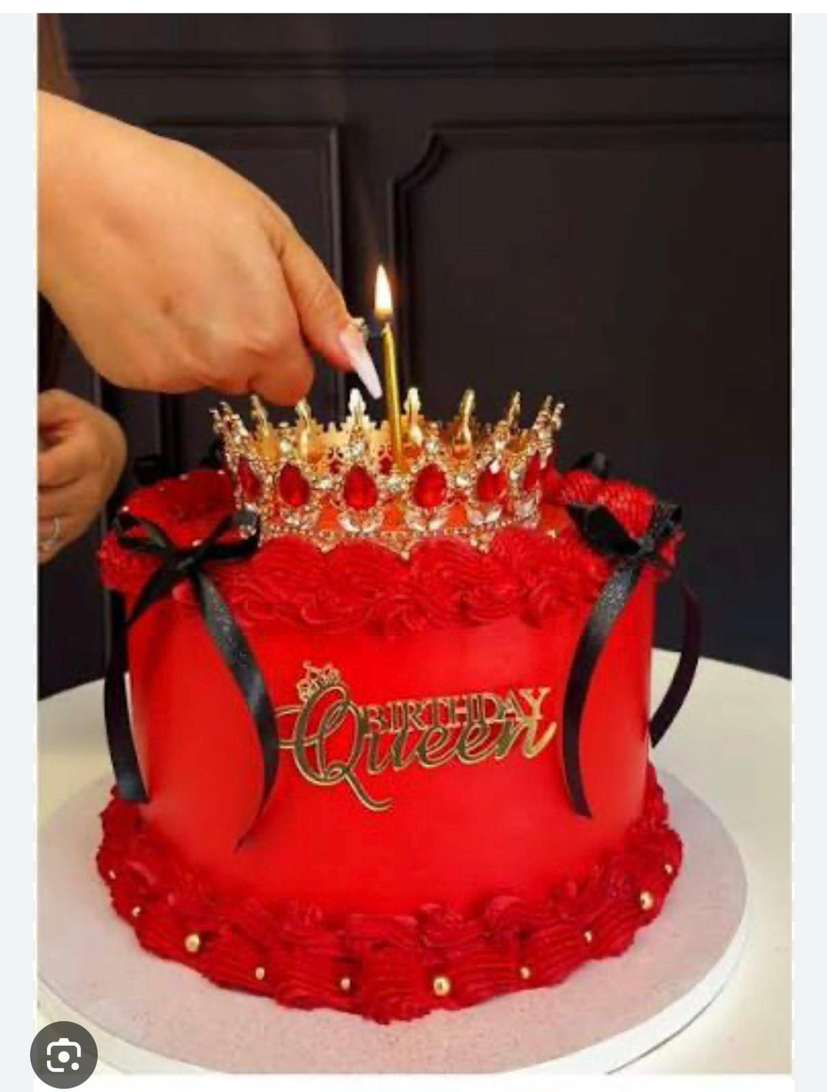 Vintage Glitter Cake Without Crown